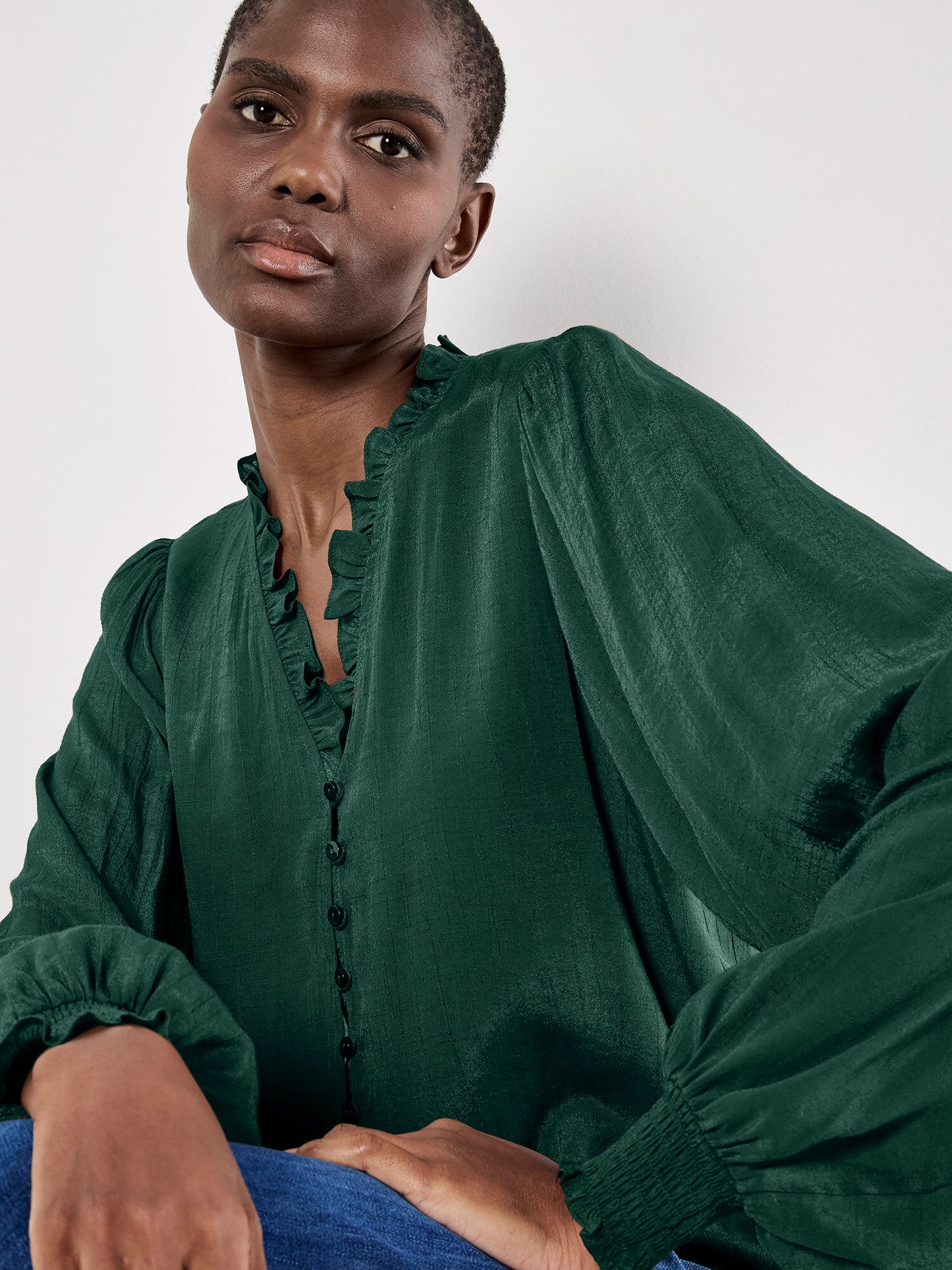 Blouse Boho | Vert émeraude
