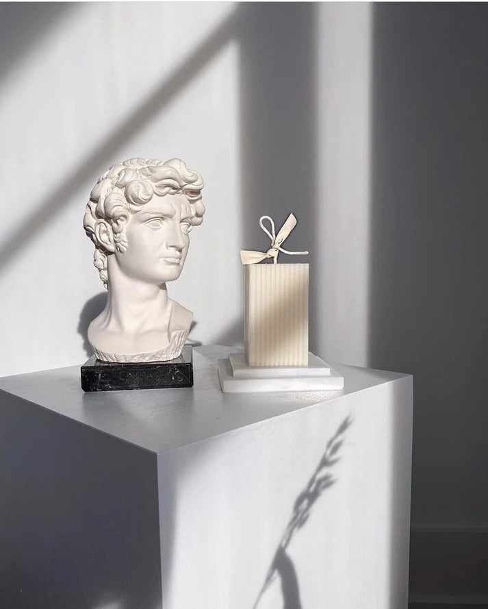 Chandelle Piraeus blanche | Beige Avoine