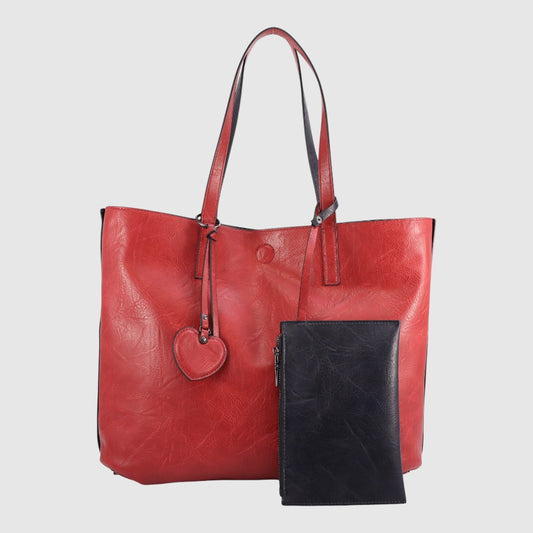 Sac à main réversible Julianne - ZAC | Marine-Rouge