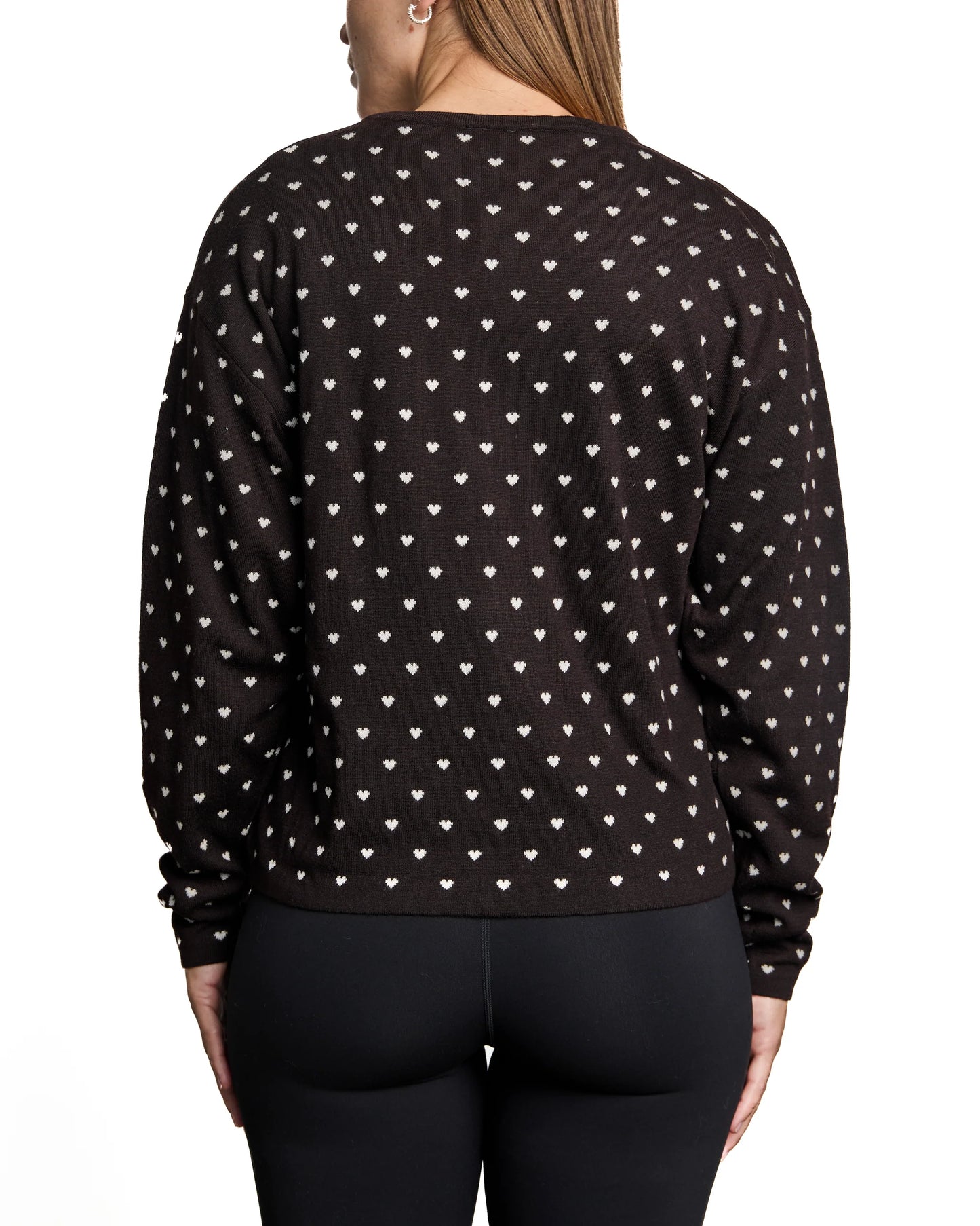 Cardigan Tyla | Brun coeur beige