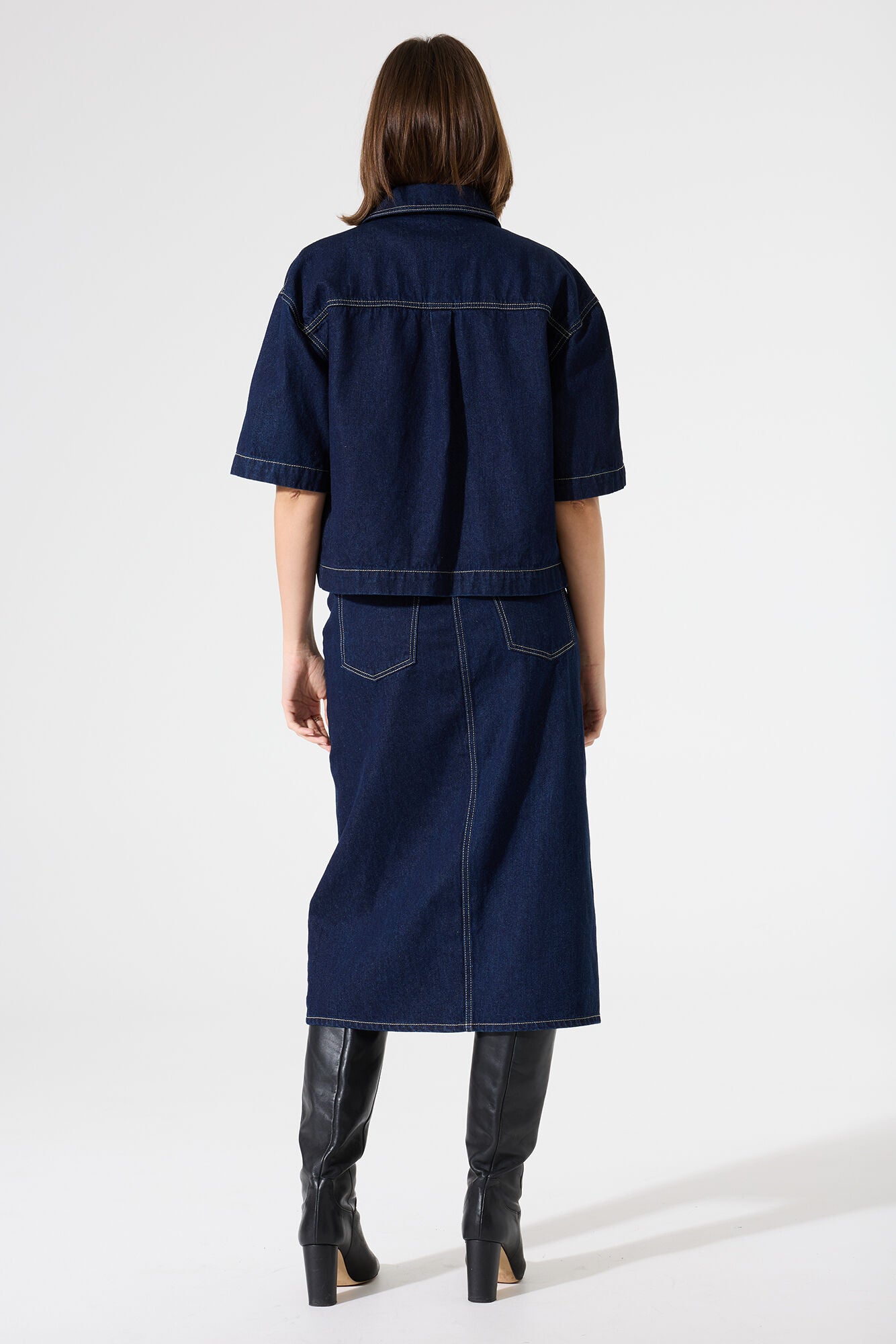 Jupe denim Natalia | Bleu foncé
