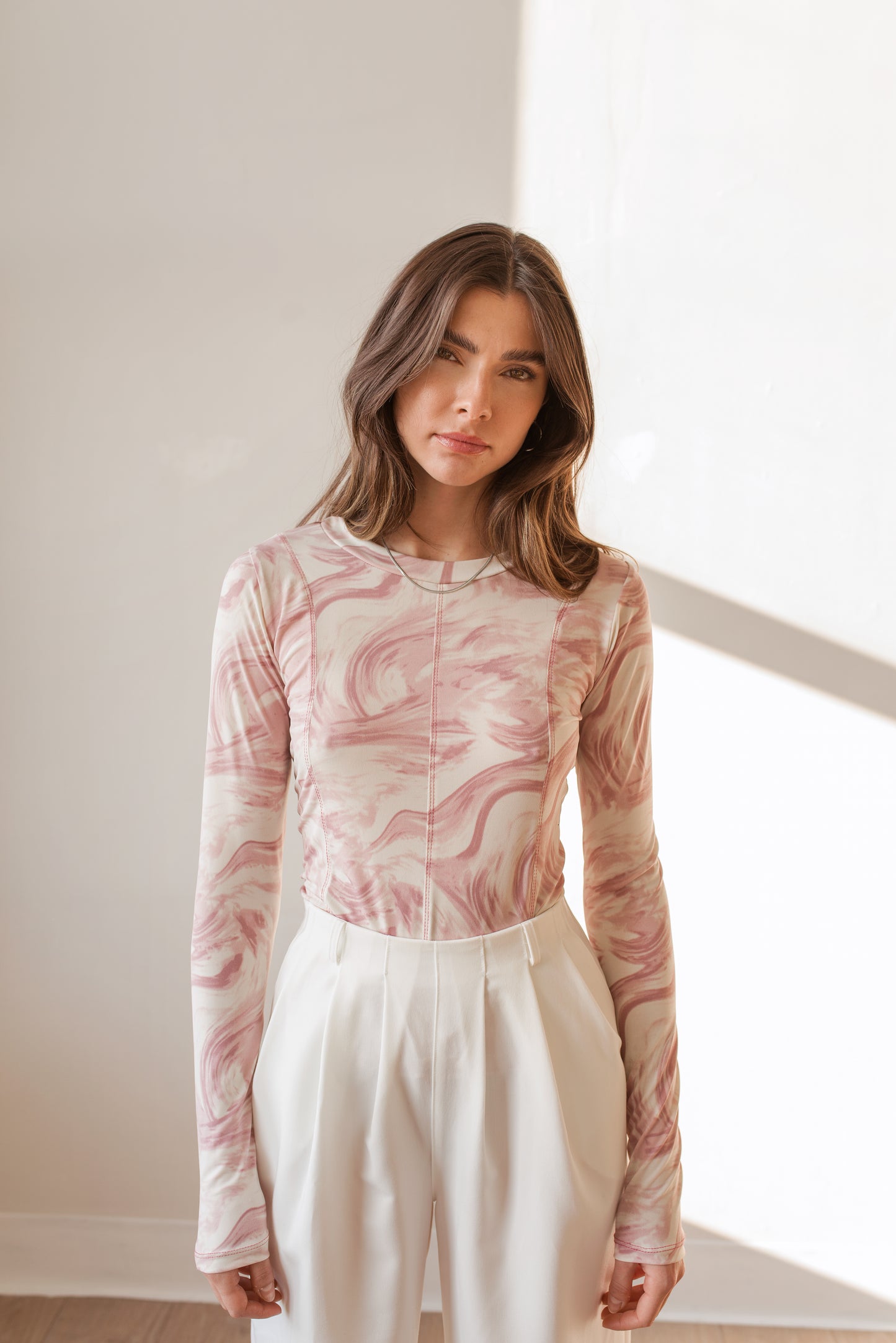 Chandail Maxine | Blush Marbré