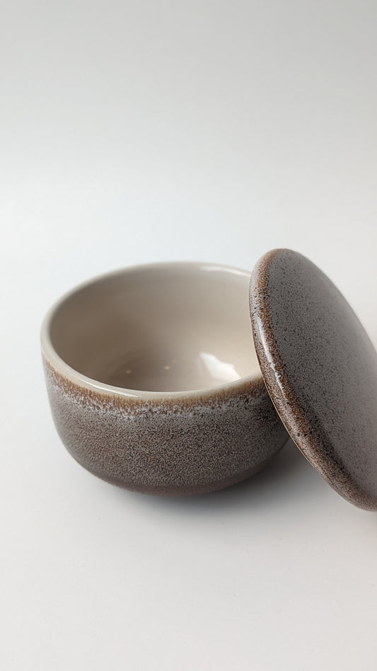 Pot avec couvercle brun | Beige Avoine