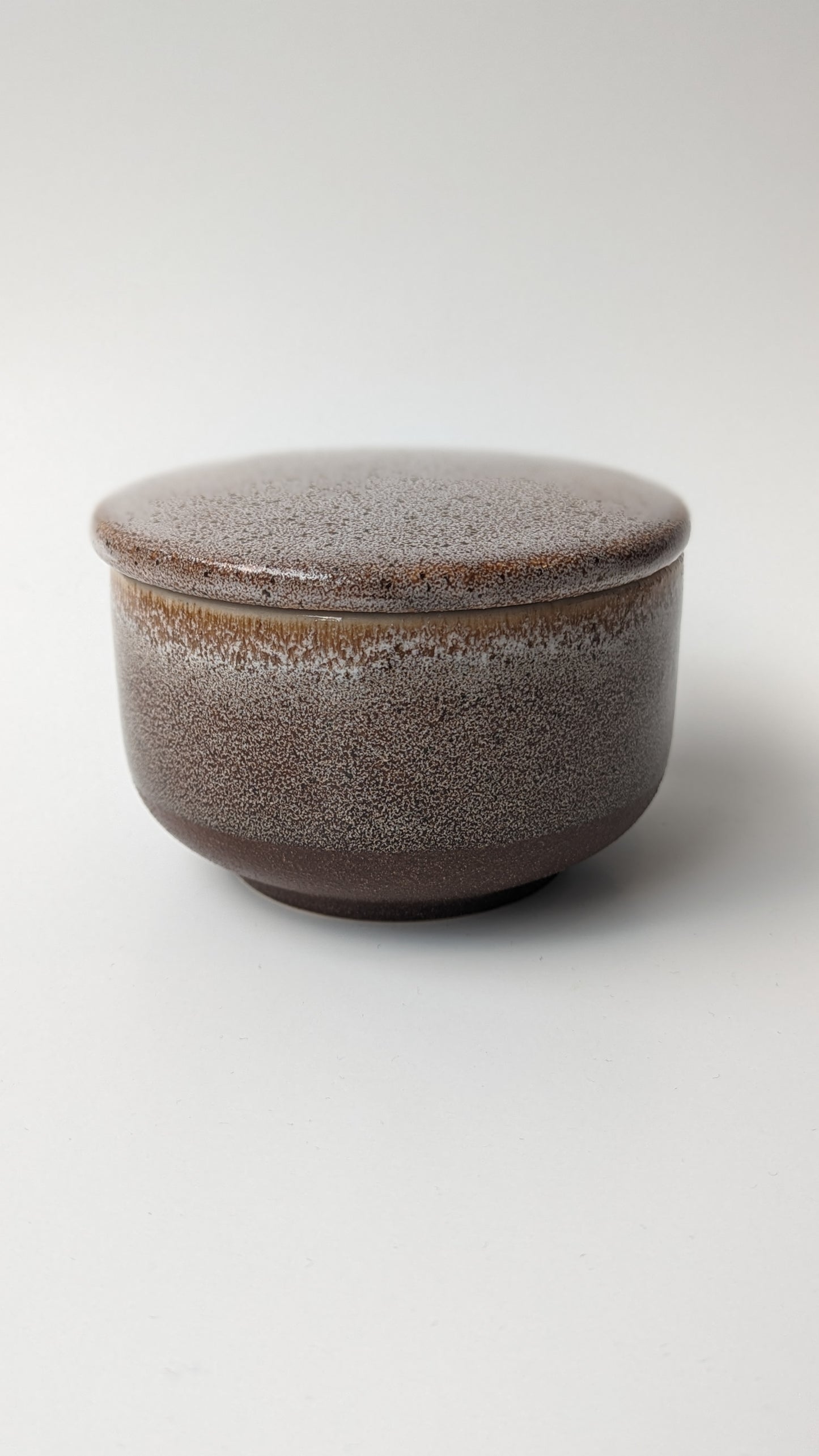 Petit pot avec couvercle brun | Beige Avoine