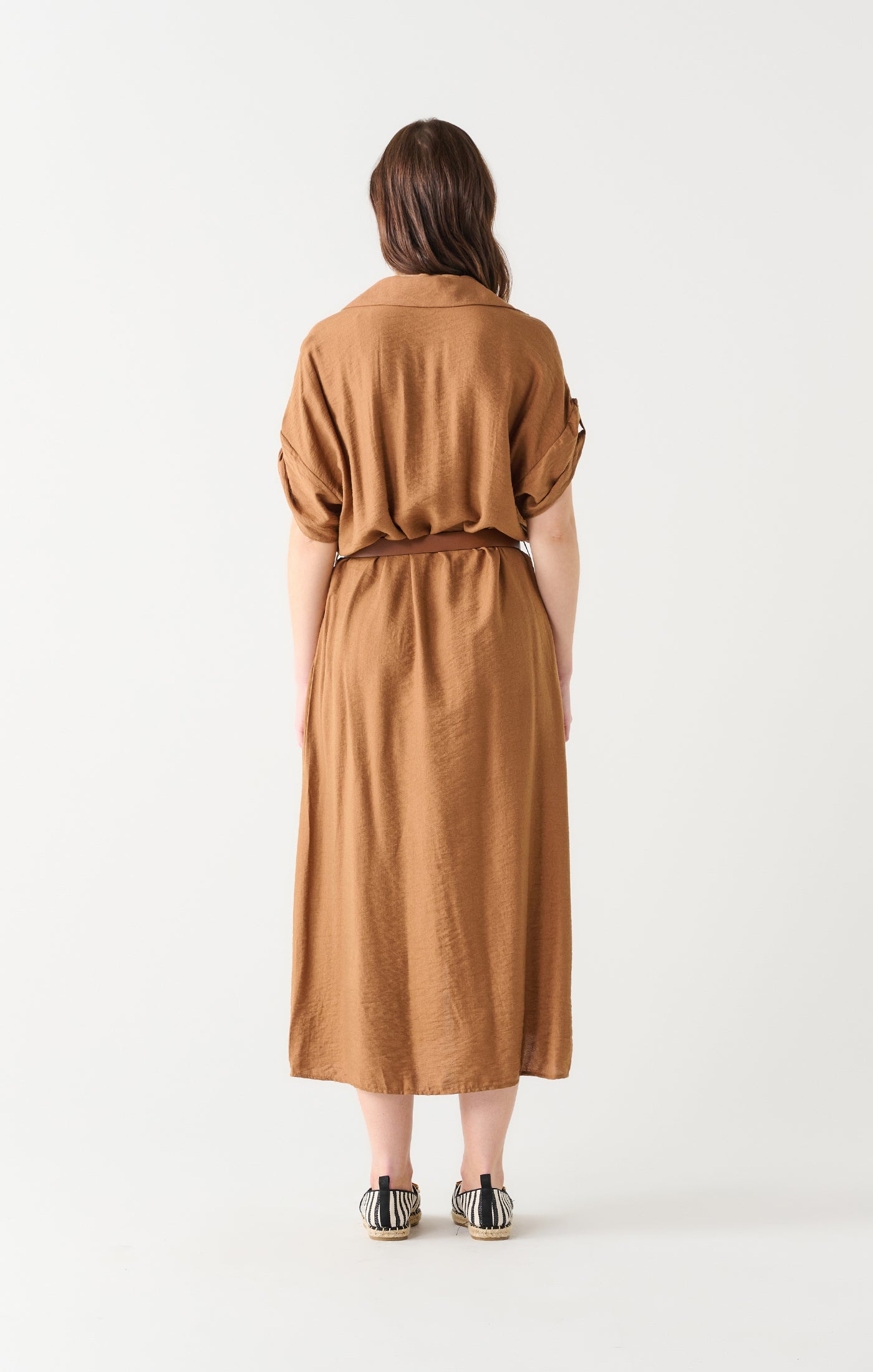 Robe avec ceinture | Bronze