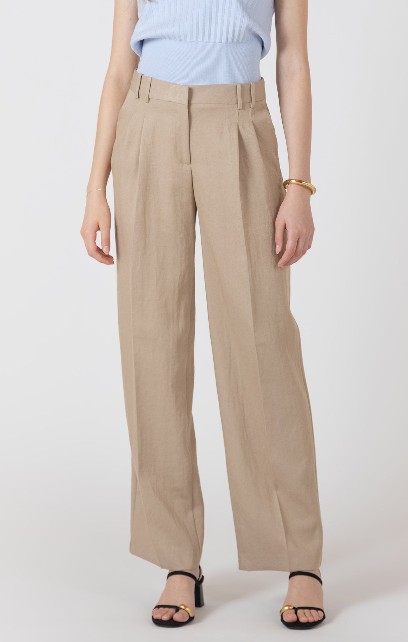 Pantalon Kyana - Black tape | Beige