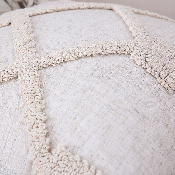 Housse de coussin motif beige | Beige Avoine