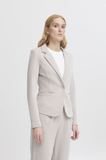 Veston ICHI Kate piqué | Taupe