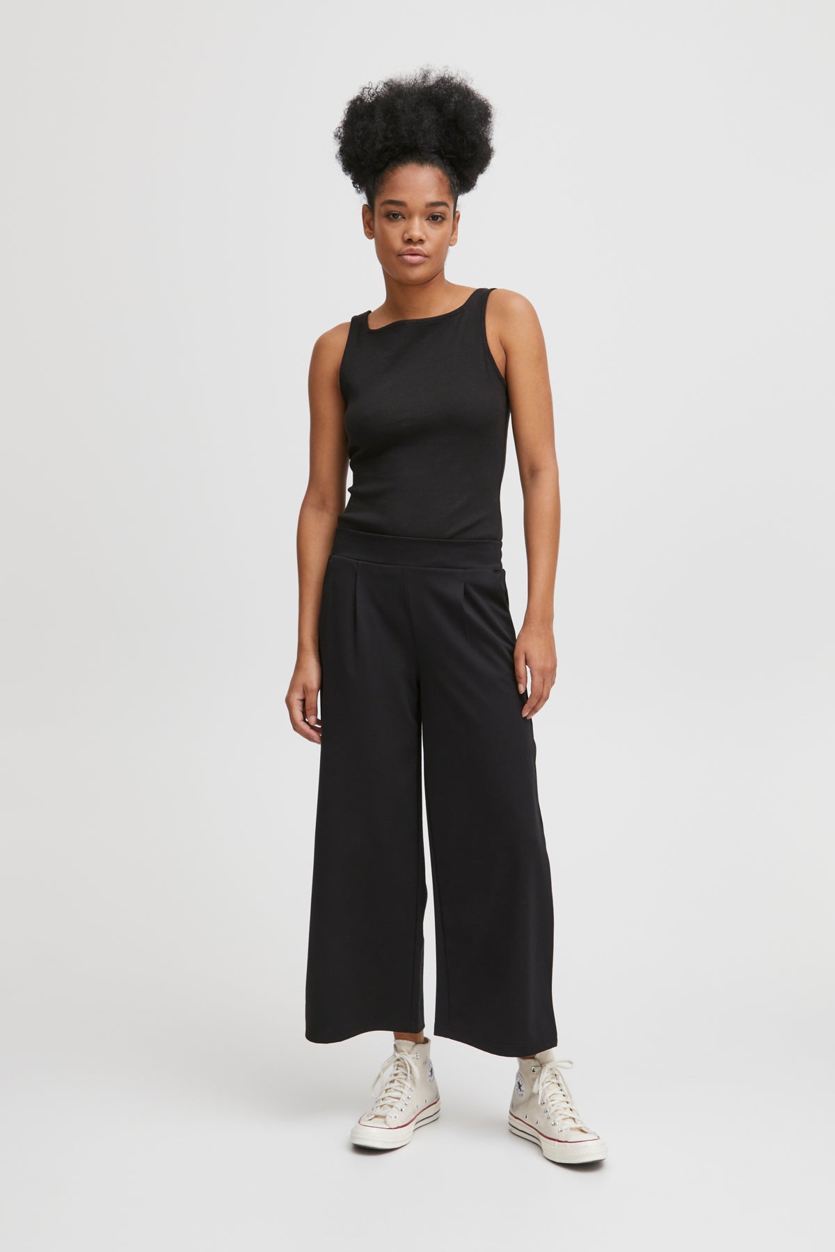 Pantalon Kate court large | Noir