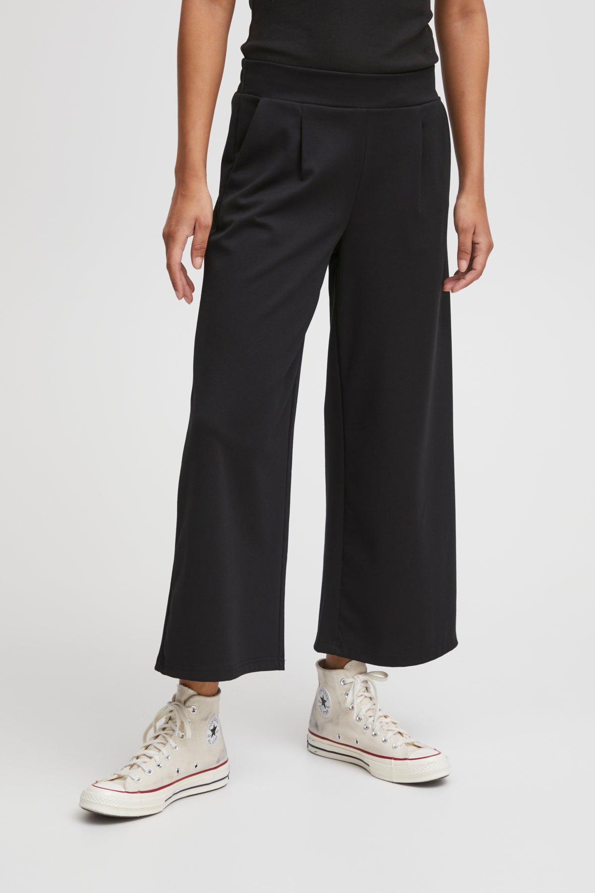 Pantalon Kate court large | Noir