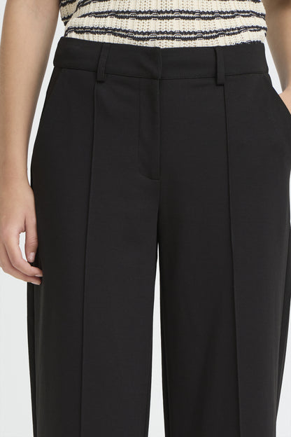 Pantalon Kate avec couture - Ichi | Noir