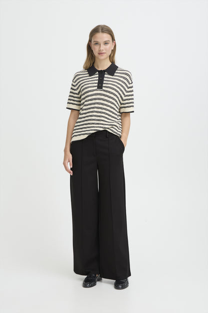 Pantalon Kate avec couture - Ichi | Noir