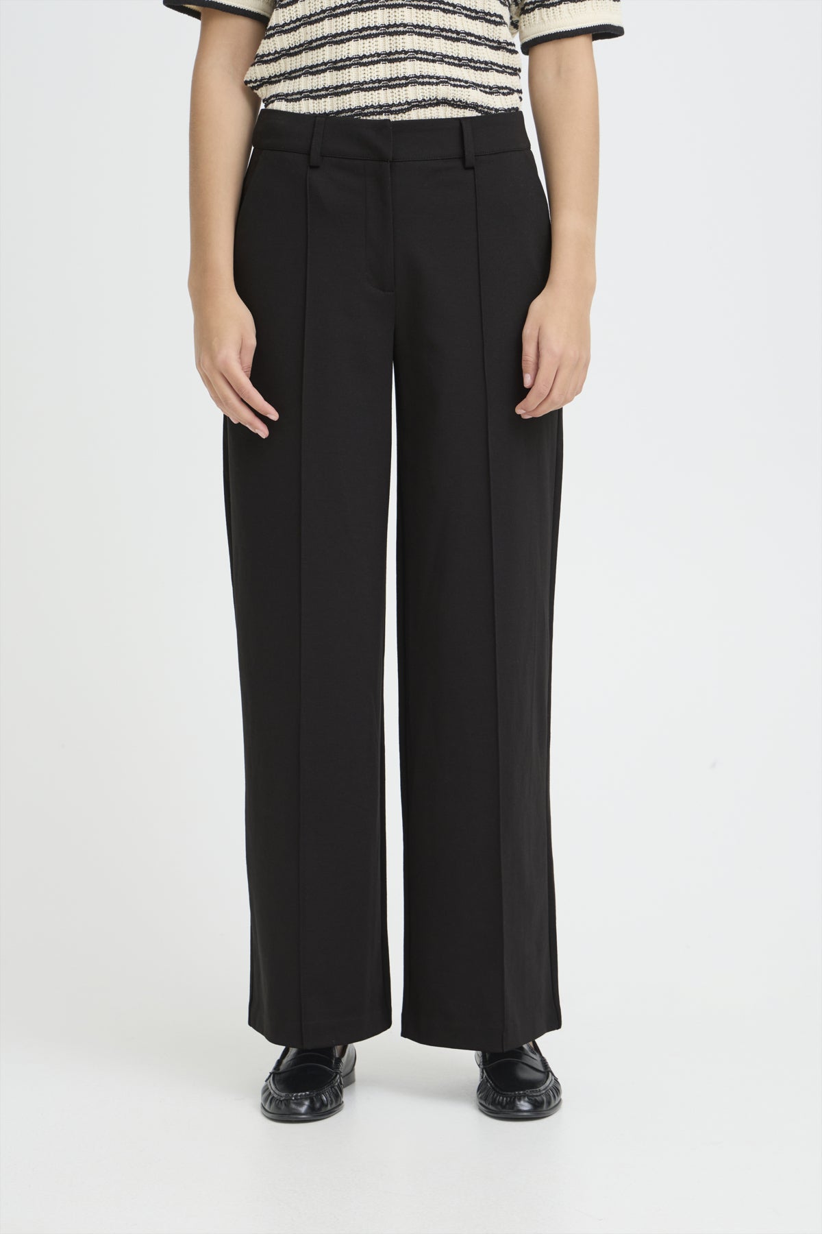 Pantalon Kate avec couture - Ichi | Noir