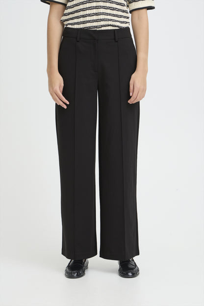 Pantalon Kate avec couture - Ichi | Noir