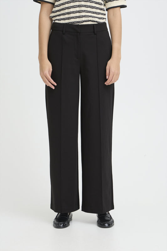 Pantalon Kate avec couture - Ichi | Noir