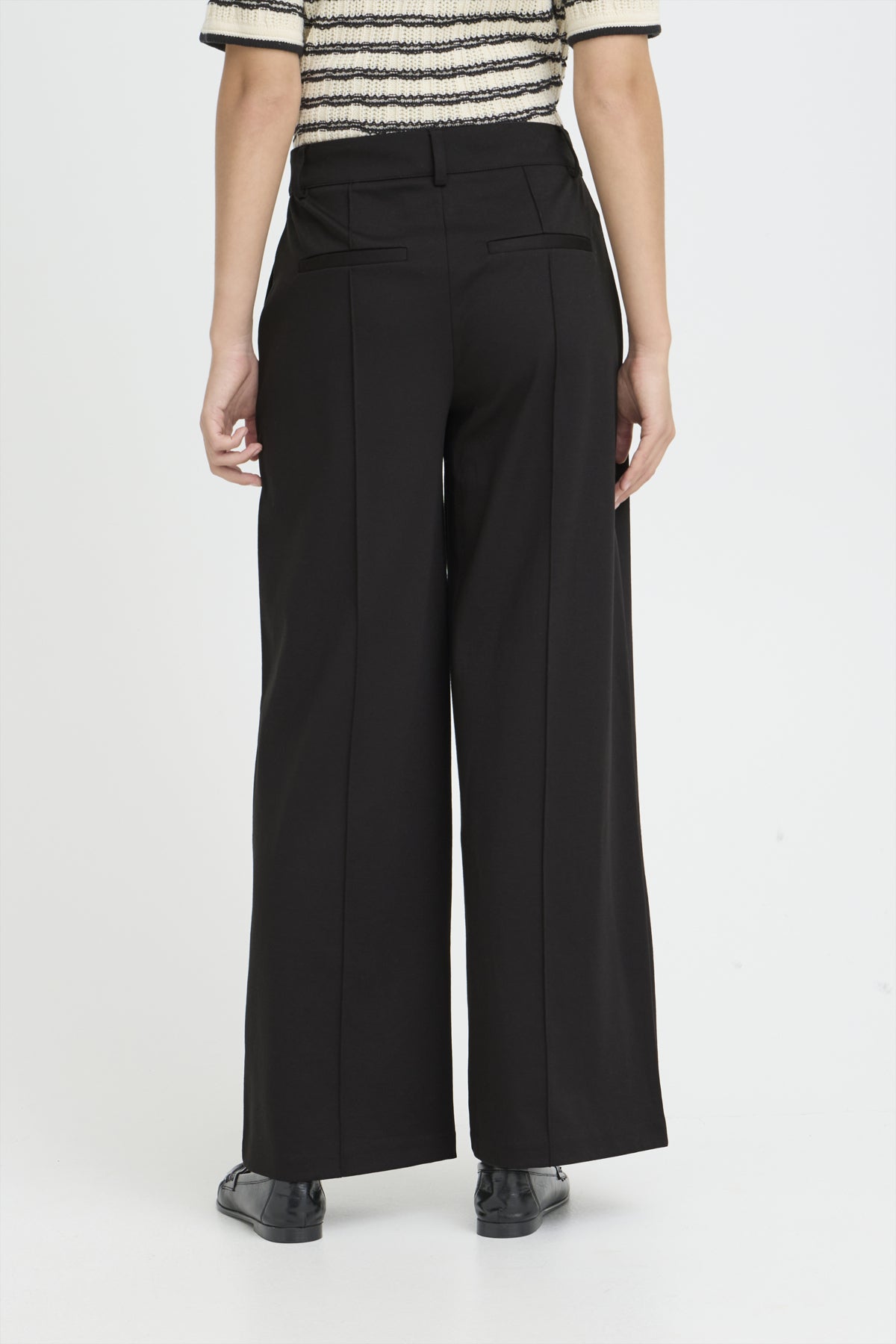 Pantalon Kate avec couture - Ichi | Noir