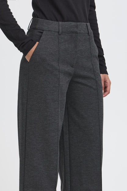 Pantalon Kate Large avec couture | Gris foncé