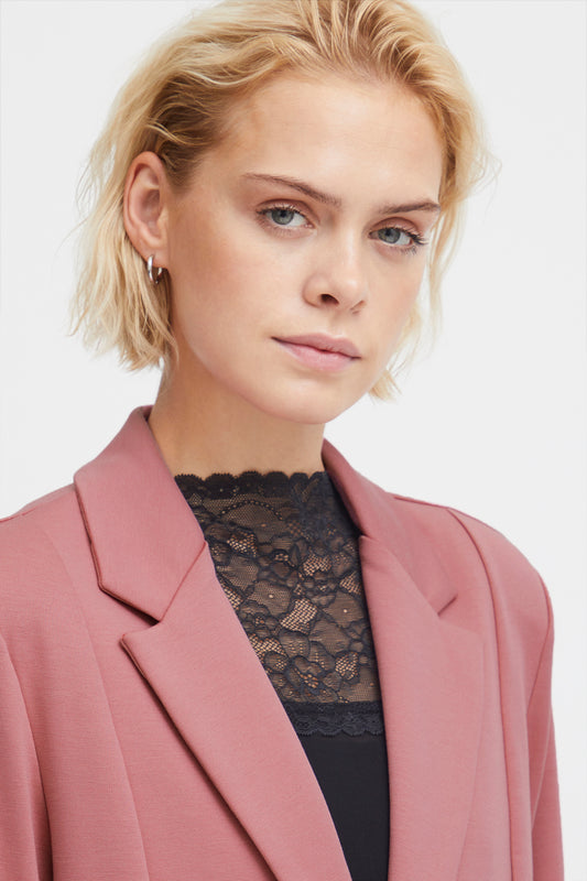 Veston ICHI Kate oversize | Rose bruyère