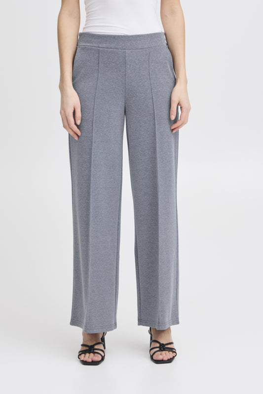 Pantalon Kate piqué | Bleu médiéval