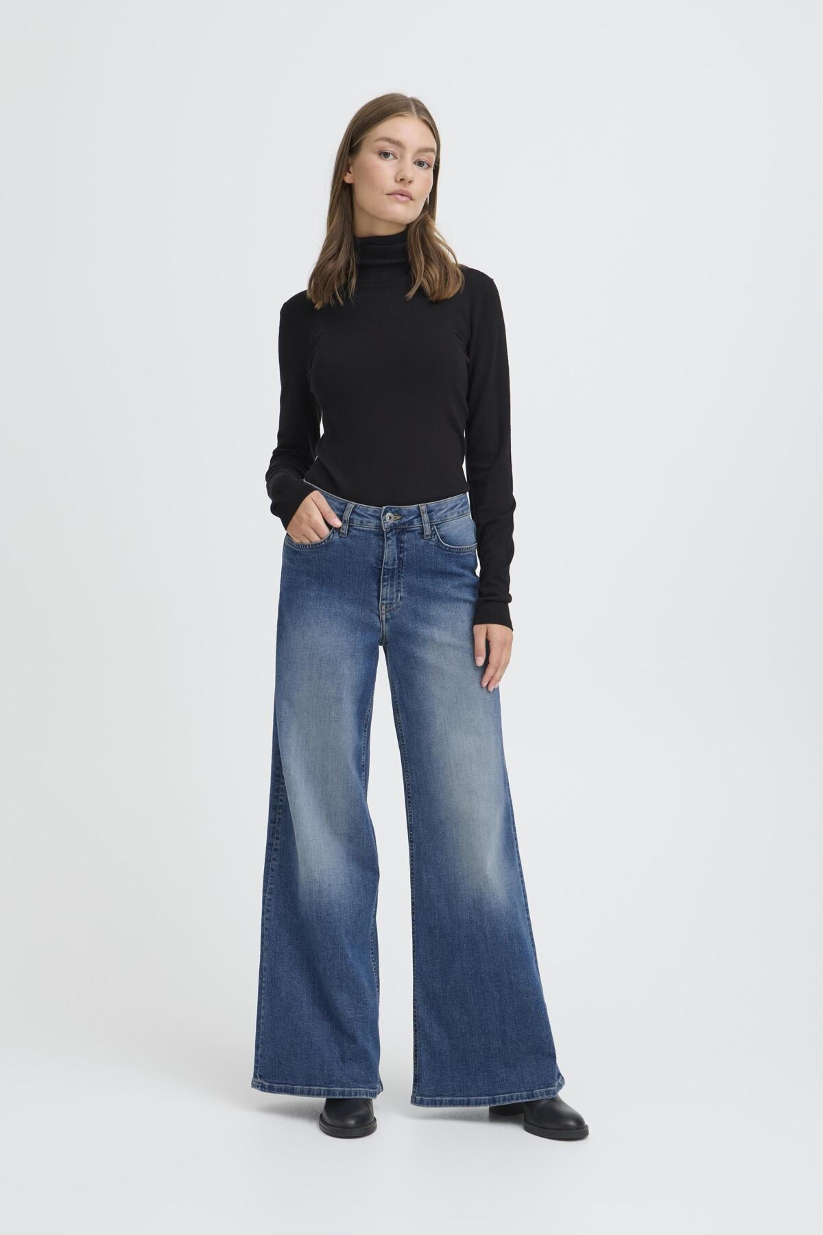Jeans wiggy wide | Bleu moyen