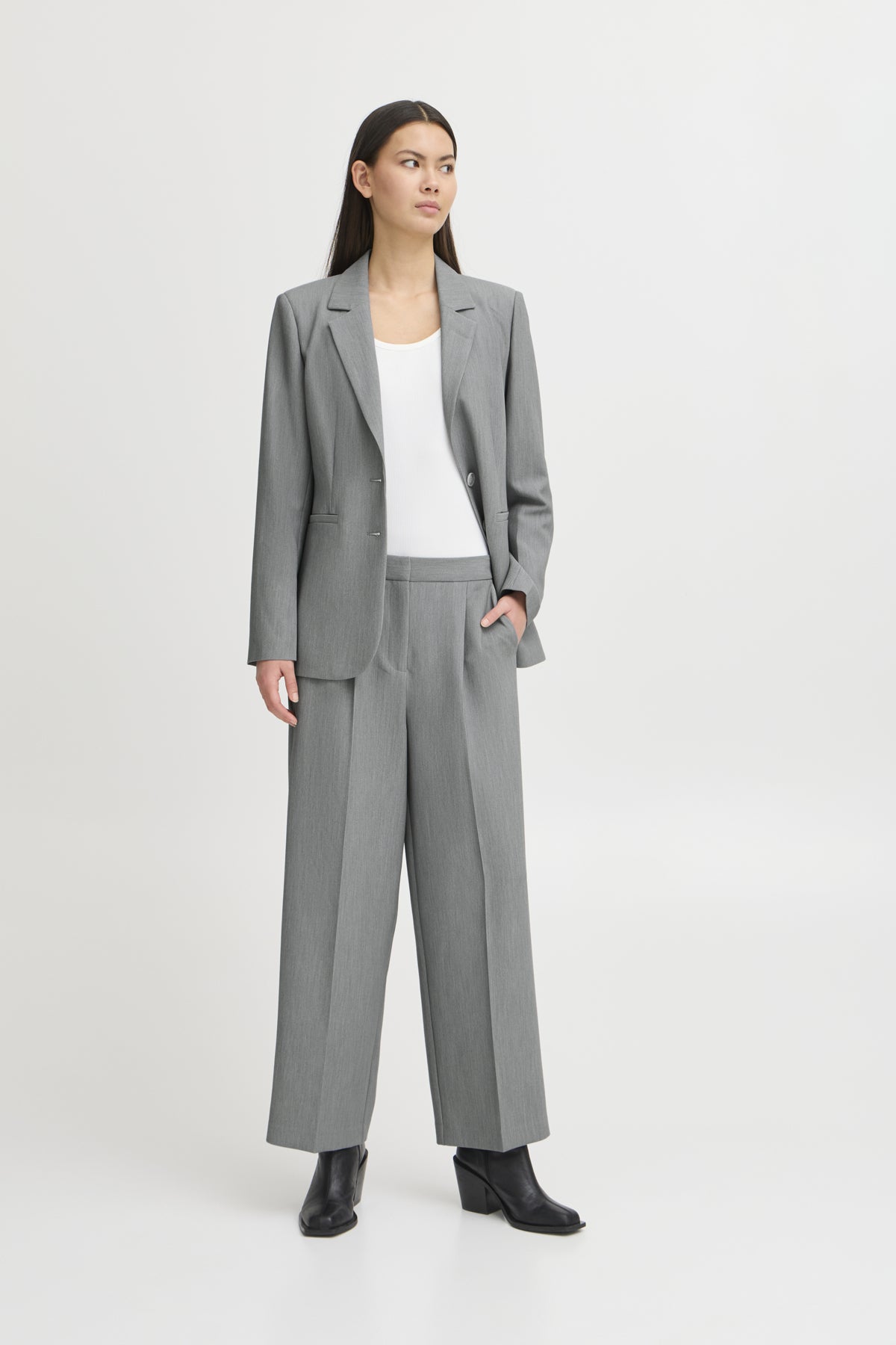 Pantalon Sarla | Gris chiné