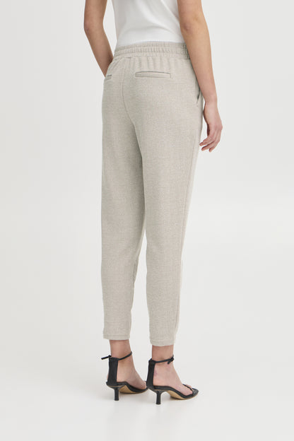 Pantalon ICHI Kate Jacquard | Beige amande