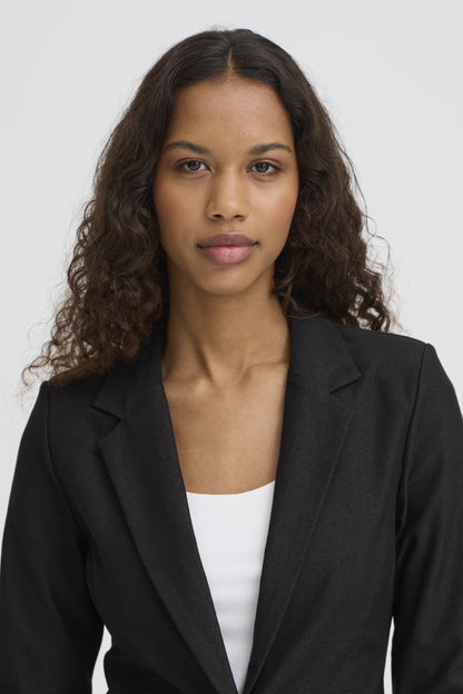 Veston Kate régulier | Denim noir