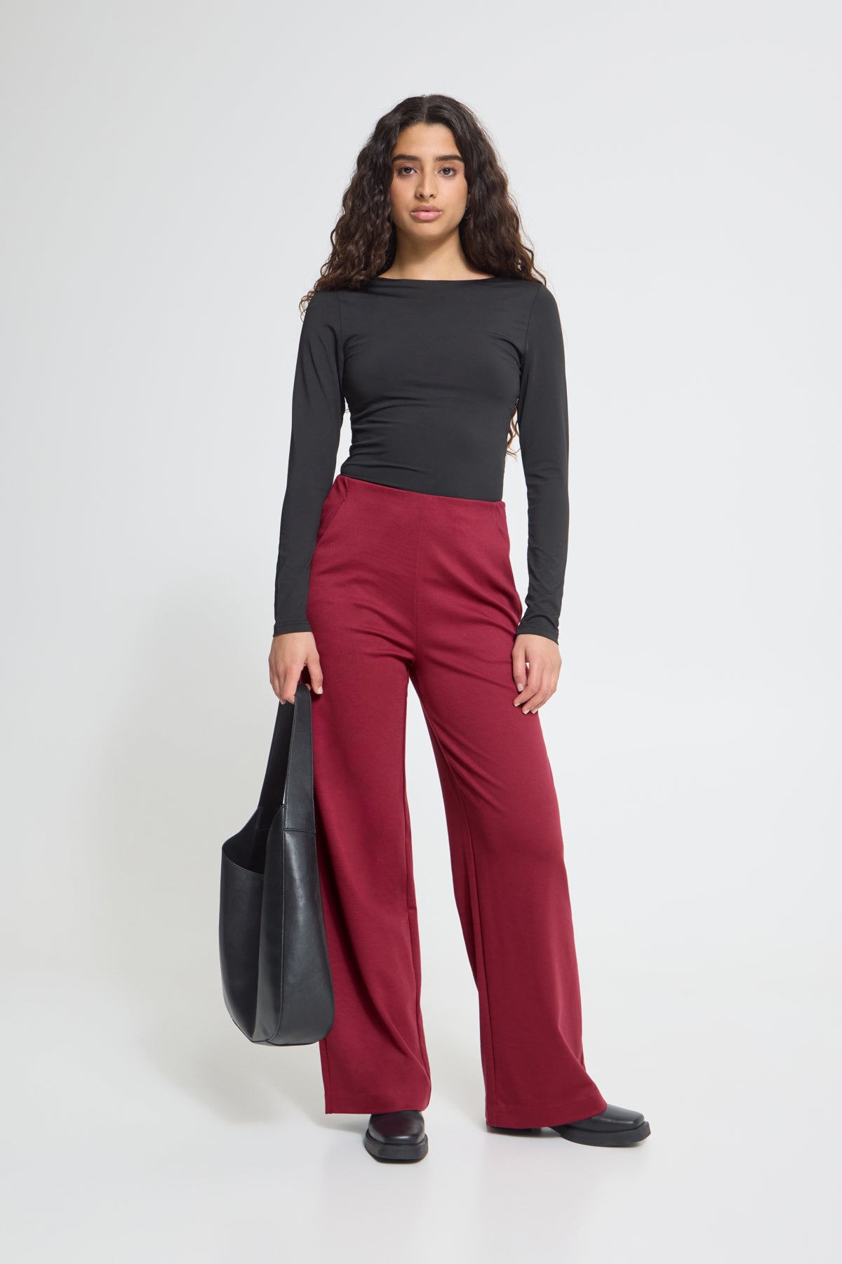 Pantalon Kate wide - Ichi | Bourgogne