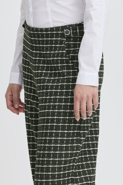 Pantalon Kate carreaux | Vert