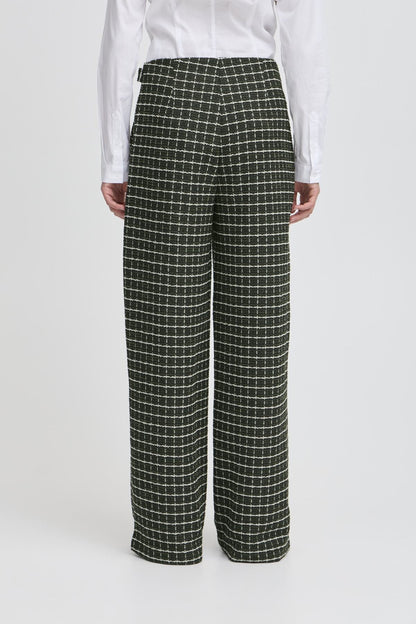 Pantalon Kate carreaux | Vert