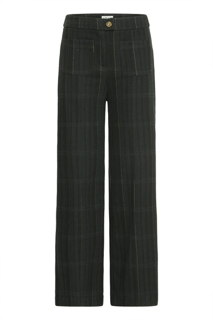 Pantalon Kate Woolley | Noir avec carreaux