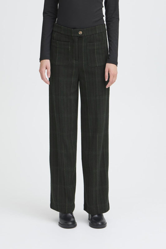 Pantalon Kate Woolley | Noir avec carreaux