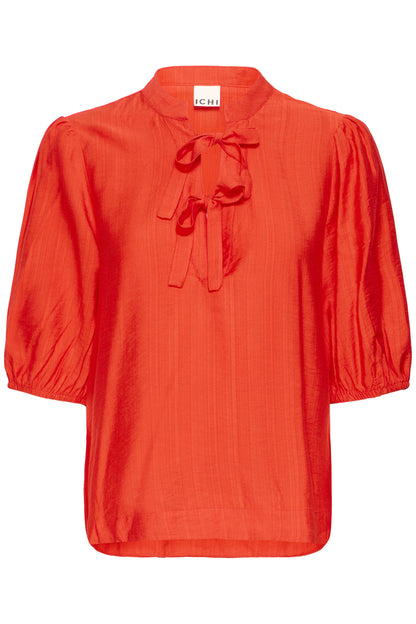 Blouse Melda - Ichi | Rouge tangerine