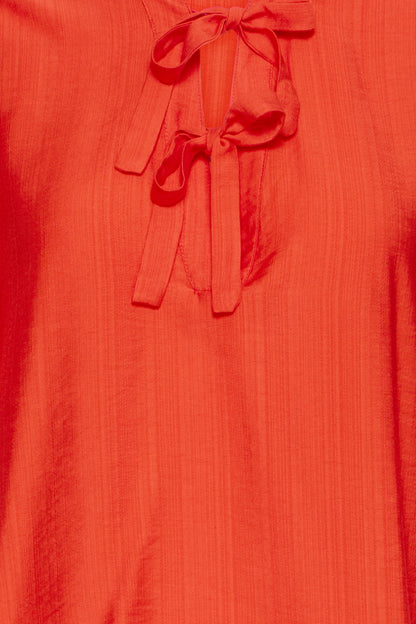 Blouse Melda - Ichi | Rouge tangerine