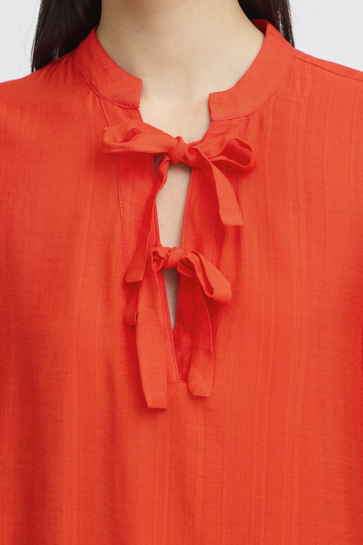 Blouse Melda - Ichi | Rouge tangerine