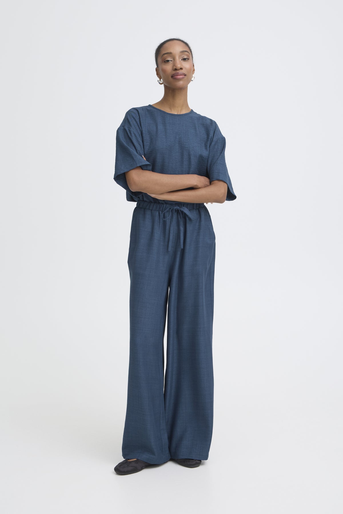 Pantalon Katico - Ichi | Mélange bleu