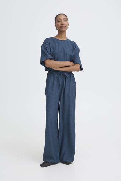 Pantalon Katico - Ichi | Mélange bleu
