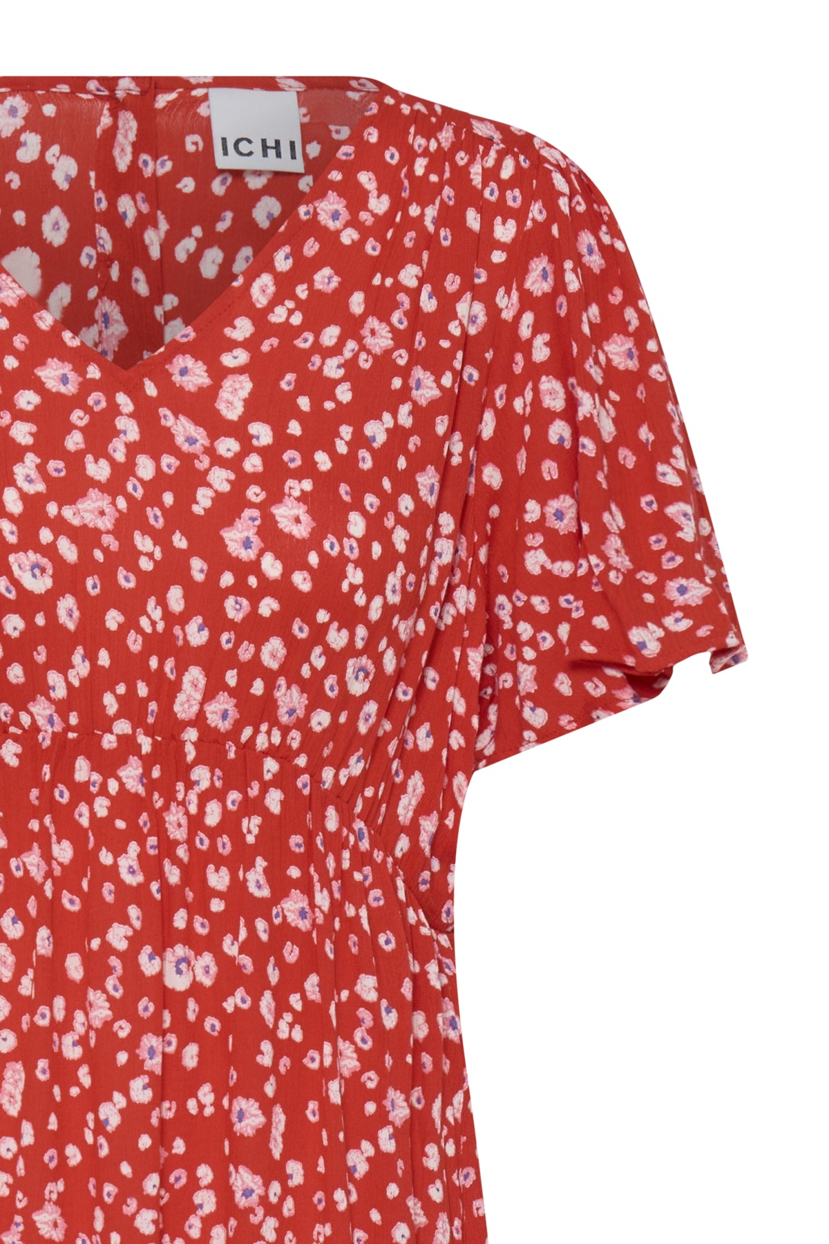 Robe Marrakech longue - Ichi | Rouge tangerine