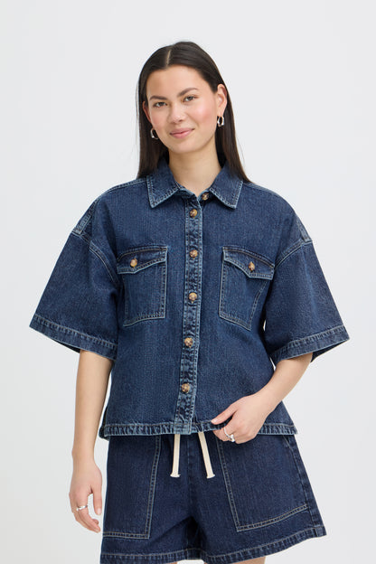 Chemise Kamina - Ichi | Bleu foncé