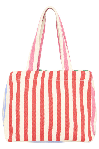 Sac à main Sio - ICHI | Crème à rayures