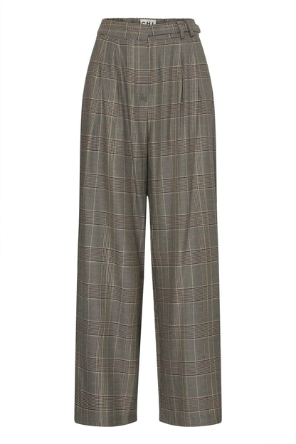 Pantalon Laito - Ichi | Noir carreaux
