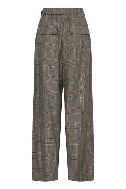 Pantalon Laito - Ichi | Noir carreaux