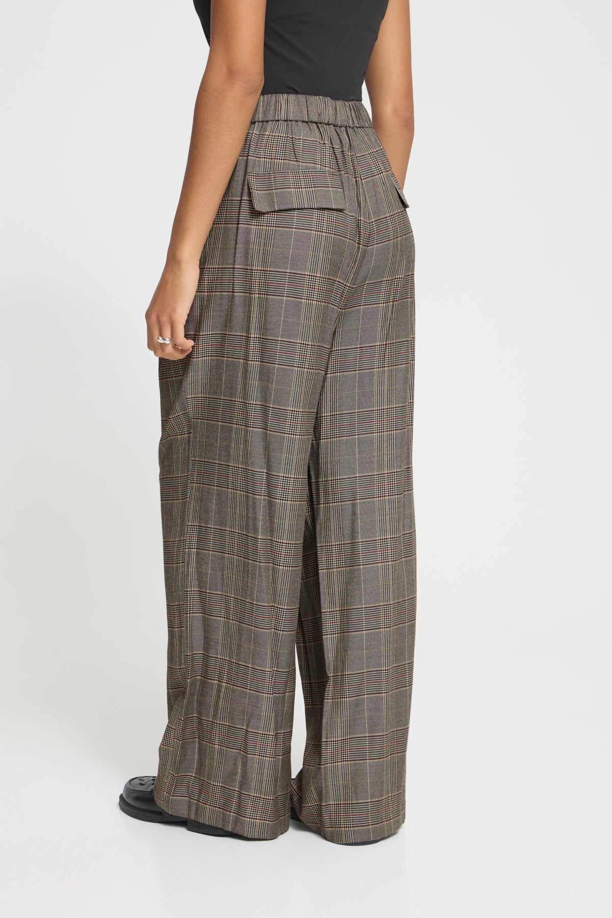Pantalon Laito - Ichi | Noir carreaux
