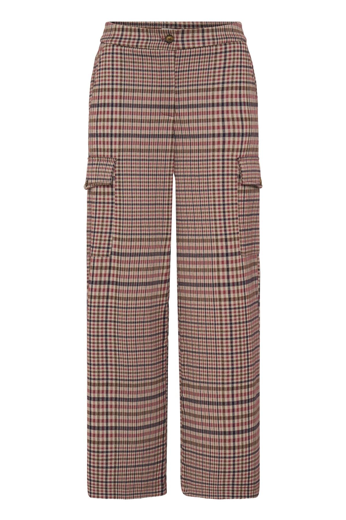 Pantalon Kate Checkit - Ichi | Bourgogne