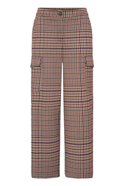 Pantalon Kate Checkit - Ichi | Bourgogne