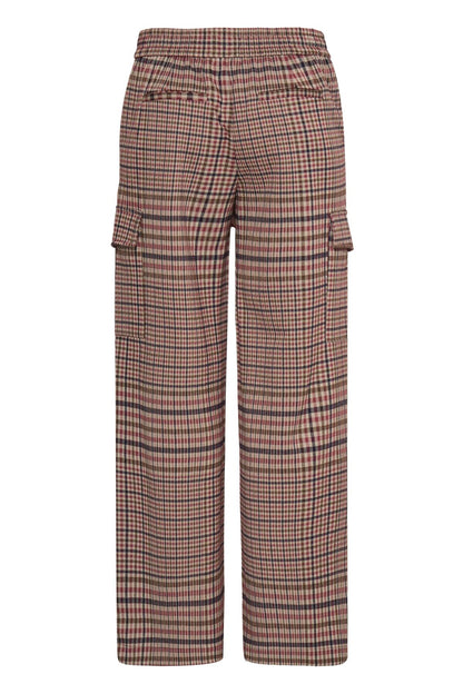Pantalon Kate Checkit - Ichi | Bourgogne