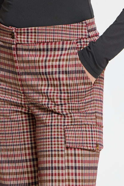 Pantalon Kate Checkit - Ichi | Bourgogne