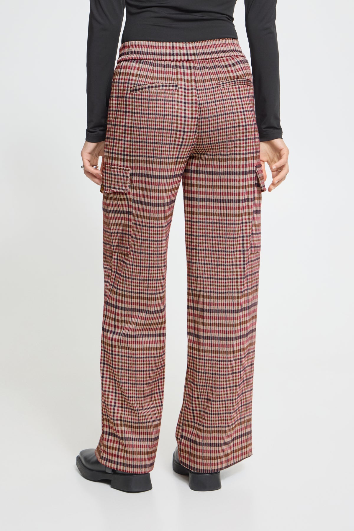 Pantalon Kate Checkit - Ichi | Bourgogne