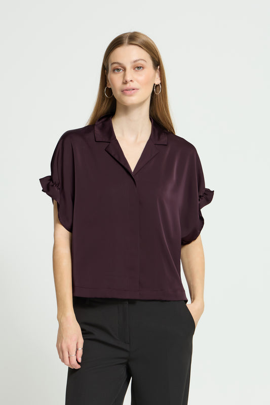 Chemise Letta - Ichi | Fudge acajou