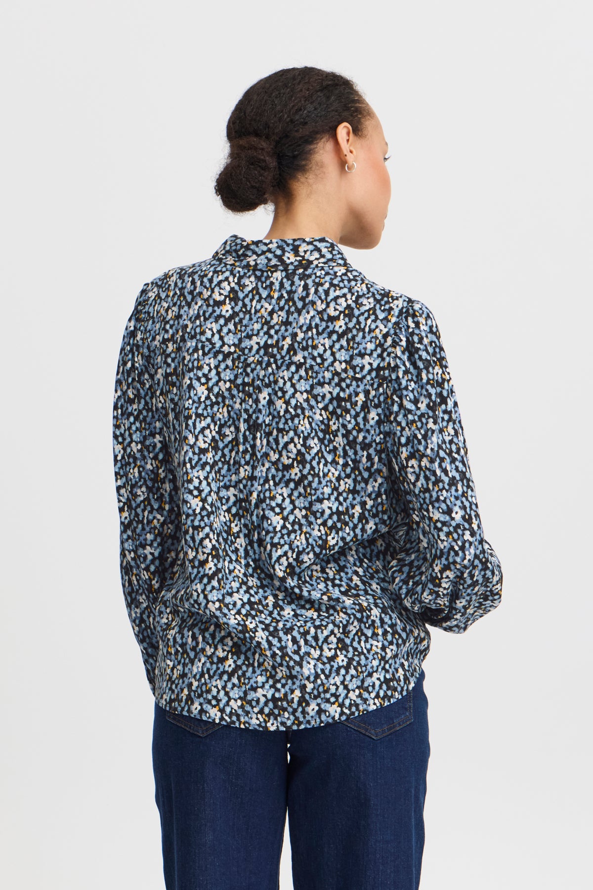 Chemise Josa | Bleue fleurie